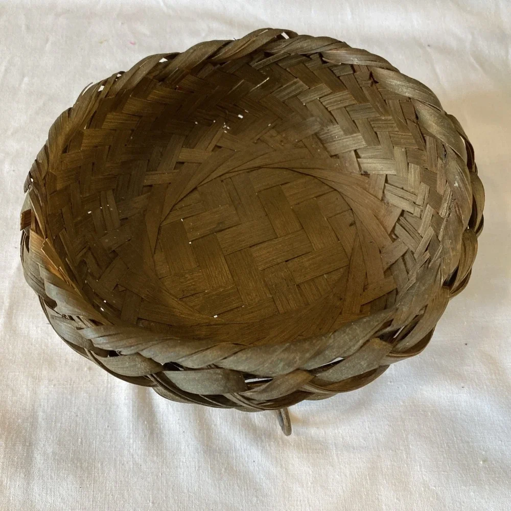 Decorative Woven Basket With Stand